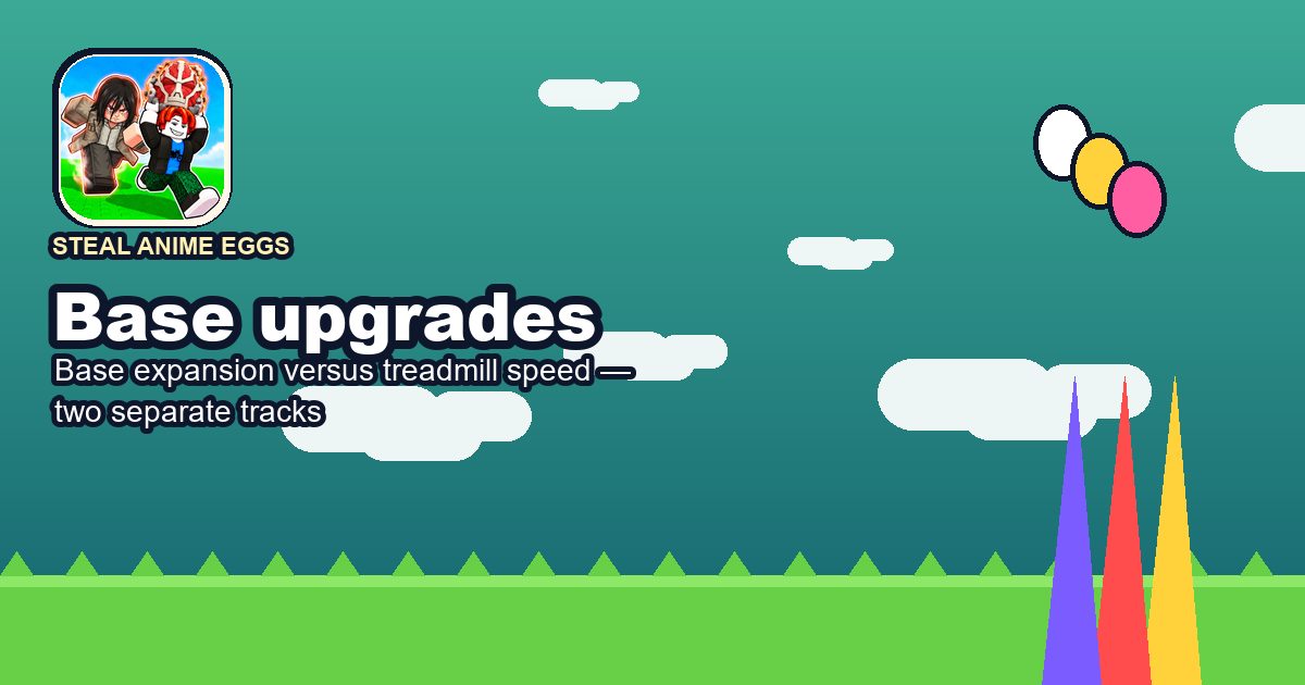 Base upgrades in Steal Anime Eggs cover