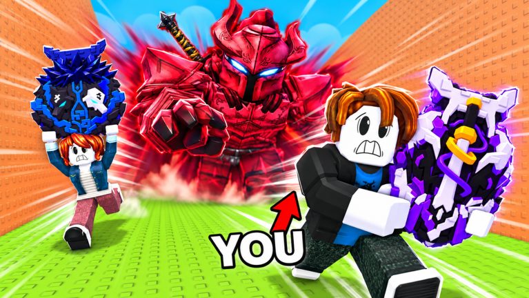 Official Roblox screenshot: two players on the map